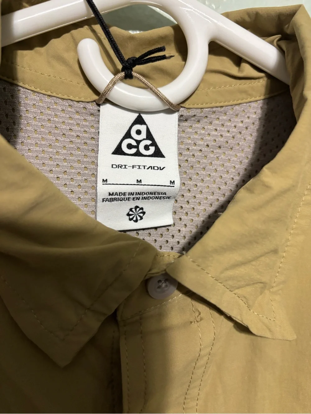 Nike ACG Orb Weaver Shirt Khaki Dri-Fit ADV Utility Hiking Jacket Men’s Size M